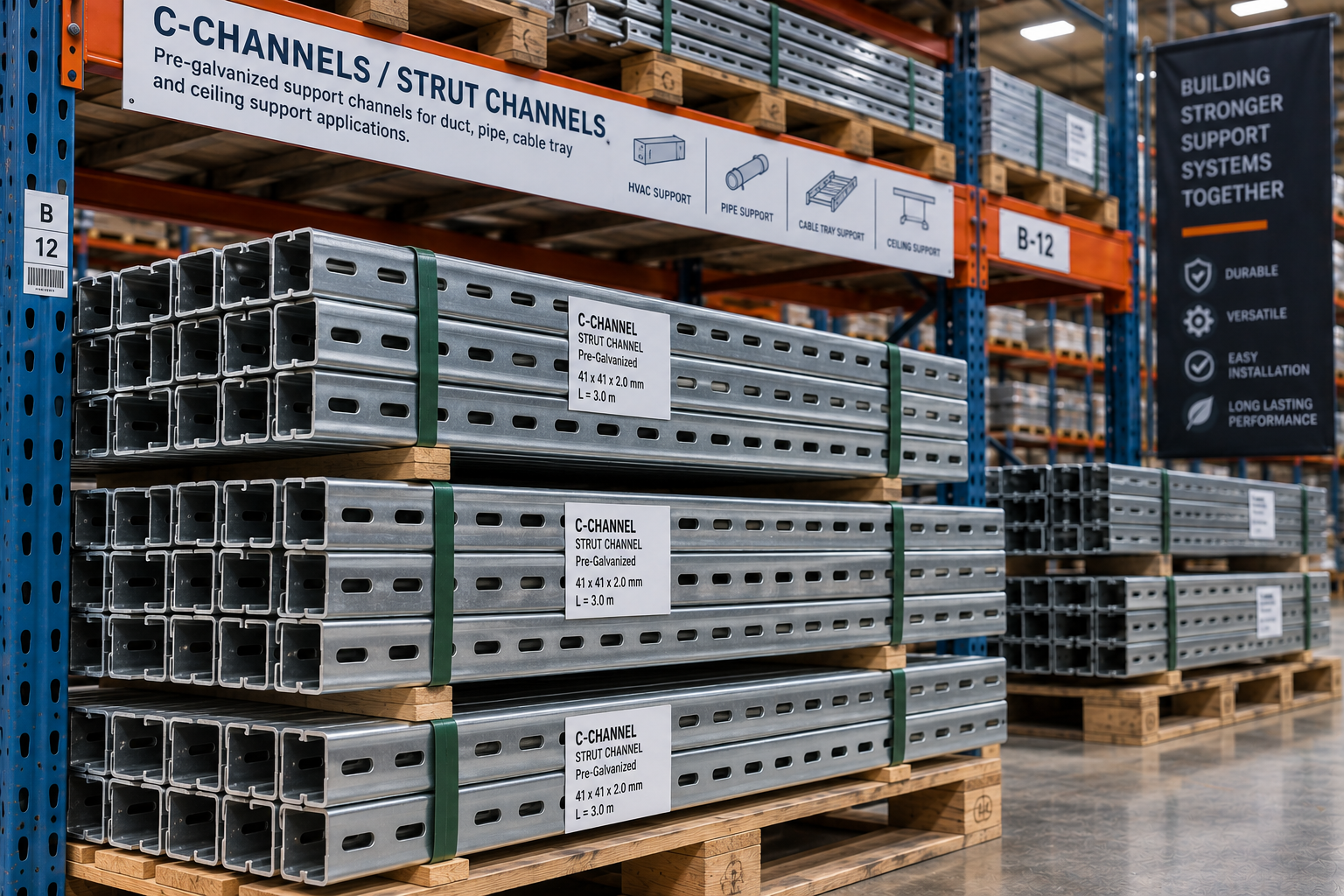 Galvanized C-channel